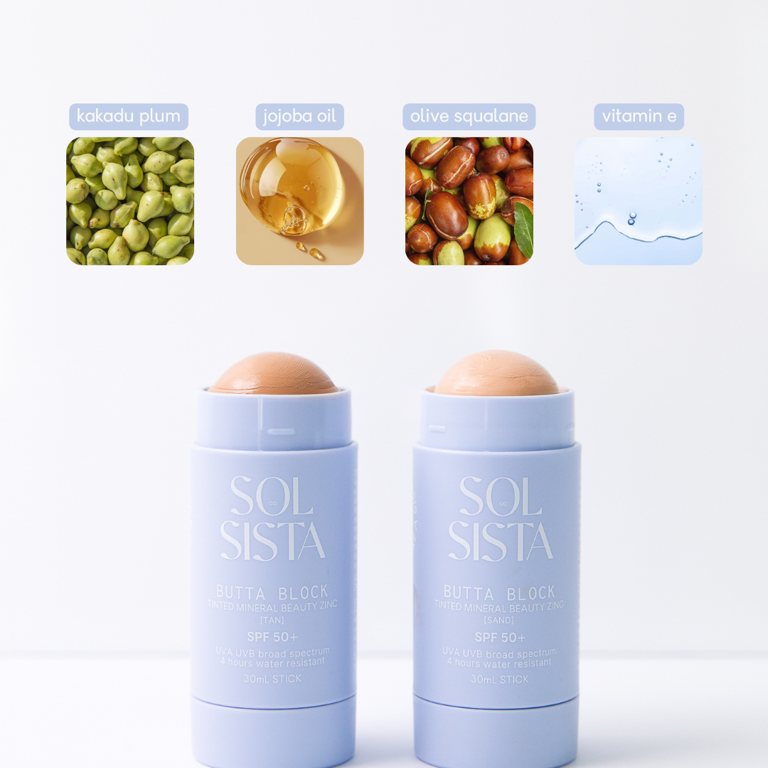 Butta Block Mineral Tinted SPF50+ Sunscreen Balm - Sand