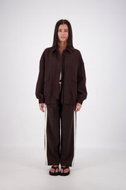 Ischia Bomber Jacket Dark Brown