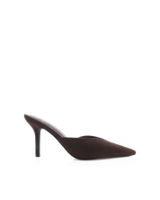 Karey Heel Dark Cacao Suede