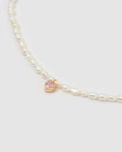 Kiki Pearl Heart Necklace