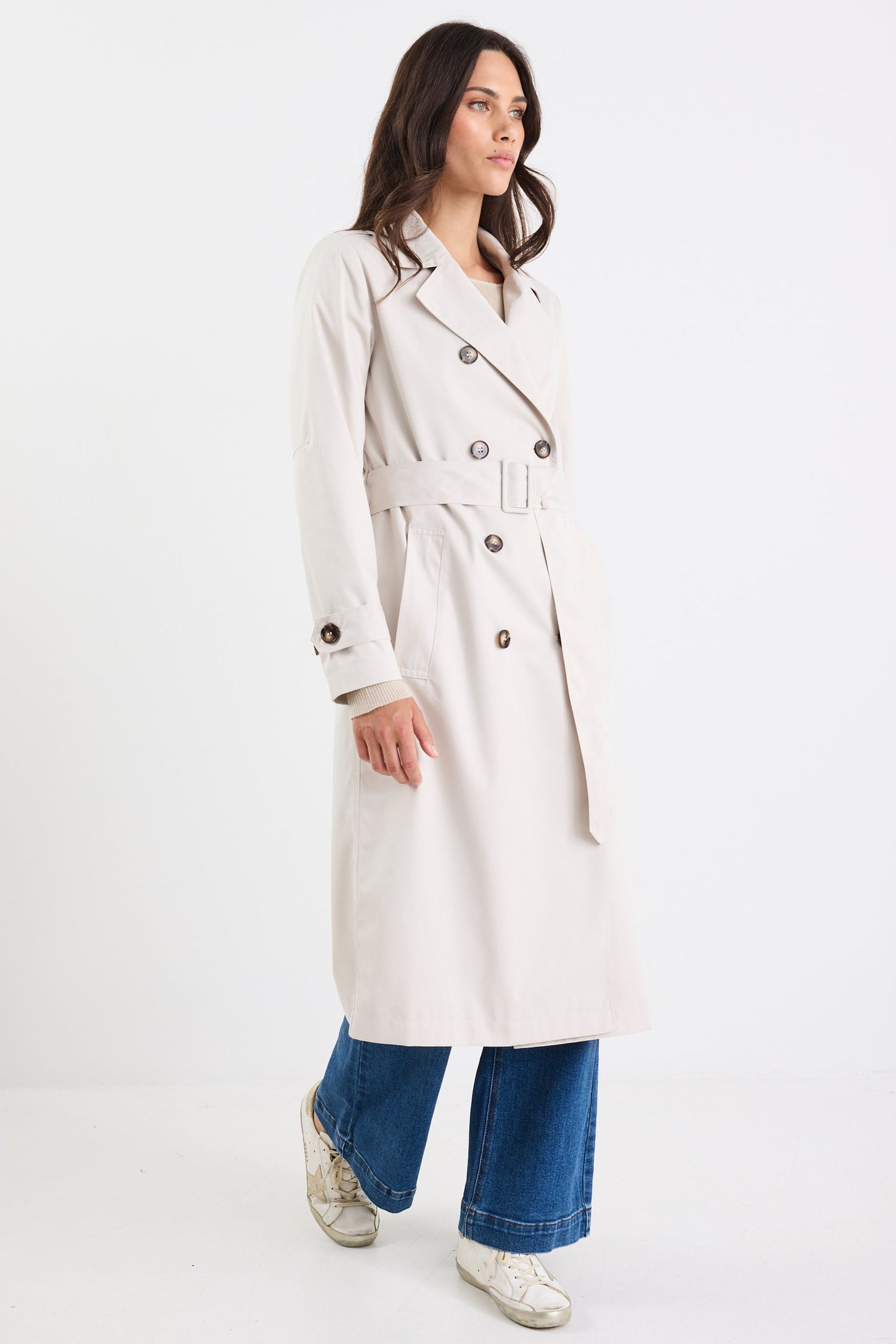 Kensington Bone Trench Coat Bone