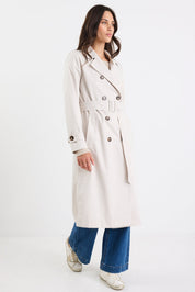Kensington Bone Trench Coat Bone