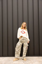 Camo Cleo Cargos - Regular Length