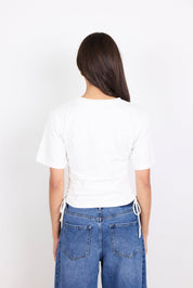 Lyrics White Tie Side Detail Tee