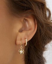 Estrella Gold & Zircon Hoop Huggies