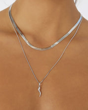 Cornicello Silver Charm Necklace