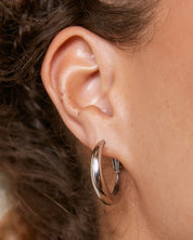 Riley Silver Hoop Earrings - Small