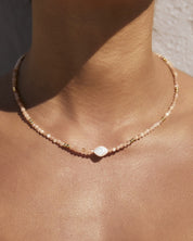 Mila Gemstone Pearl Choker