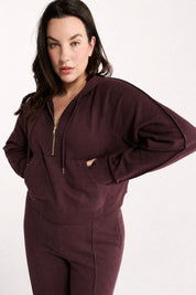 Percy Quarter Zip Jumper Merlot