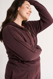 Percy Quarter Zip Jumper Merlot