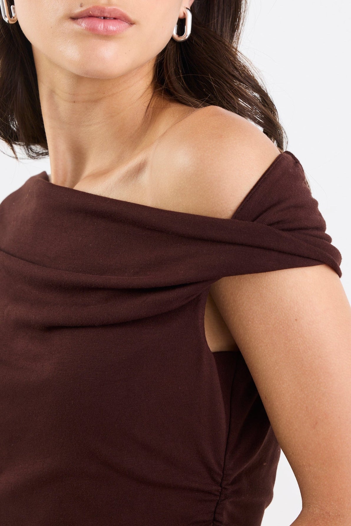 Nightlife Dark Chocolate Stretch Multi Fit Sleeveless Top