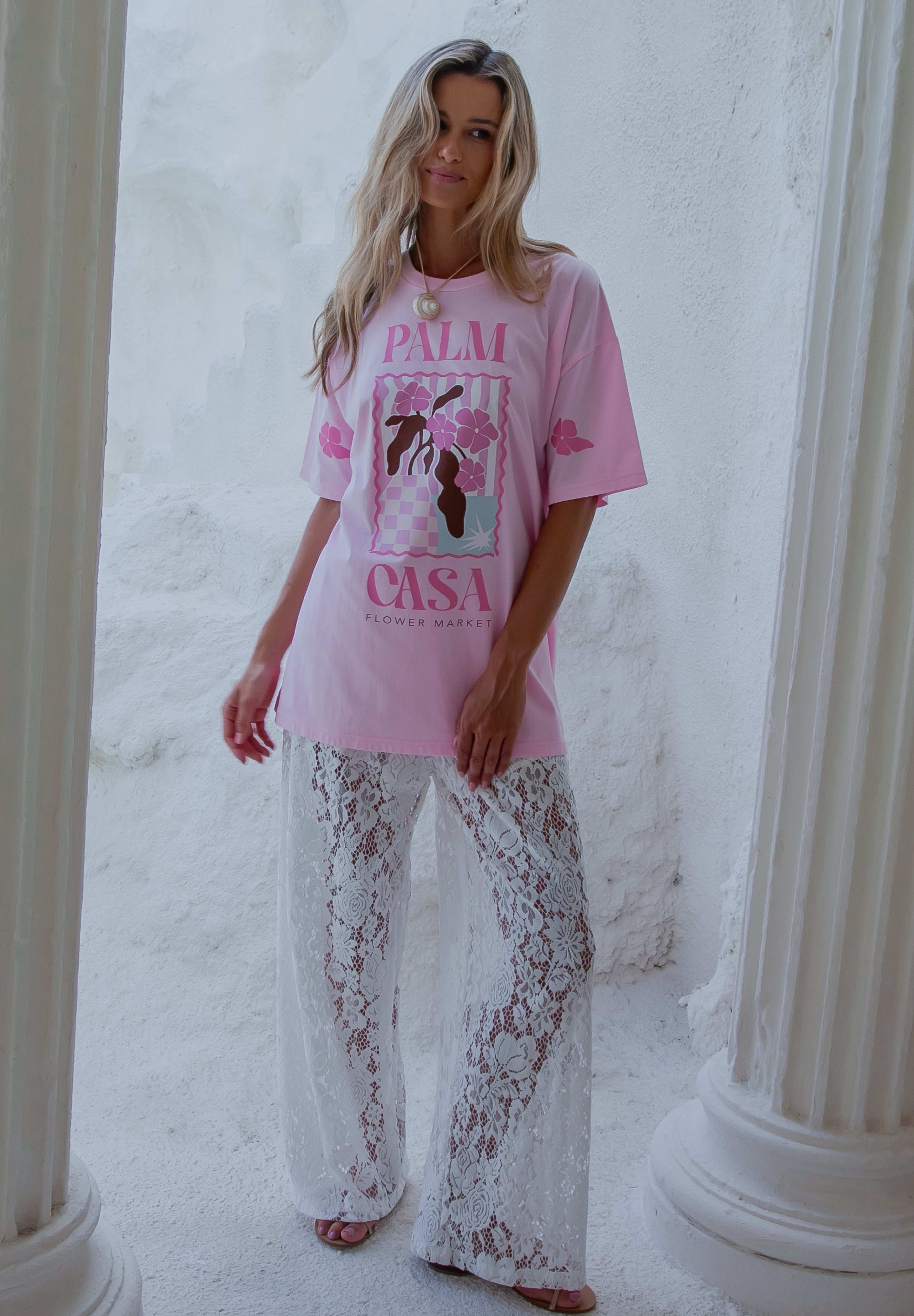 Flower Market T-shirt Pink