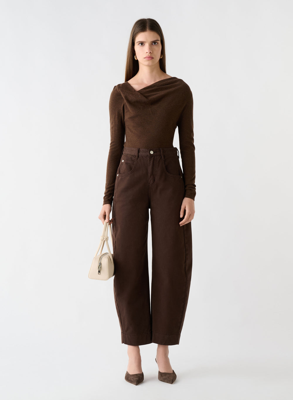 Mayfair Barrel Jeans Espresso