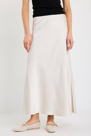 Prodigy Pearl Satin Bias Maxi Skirt
