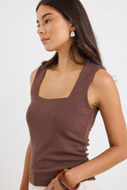 Positive Chocolate Rib Square Neck Tank