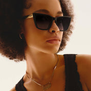 Call the Shots Remixed Black Sunglasses