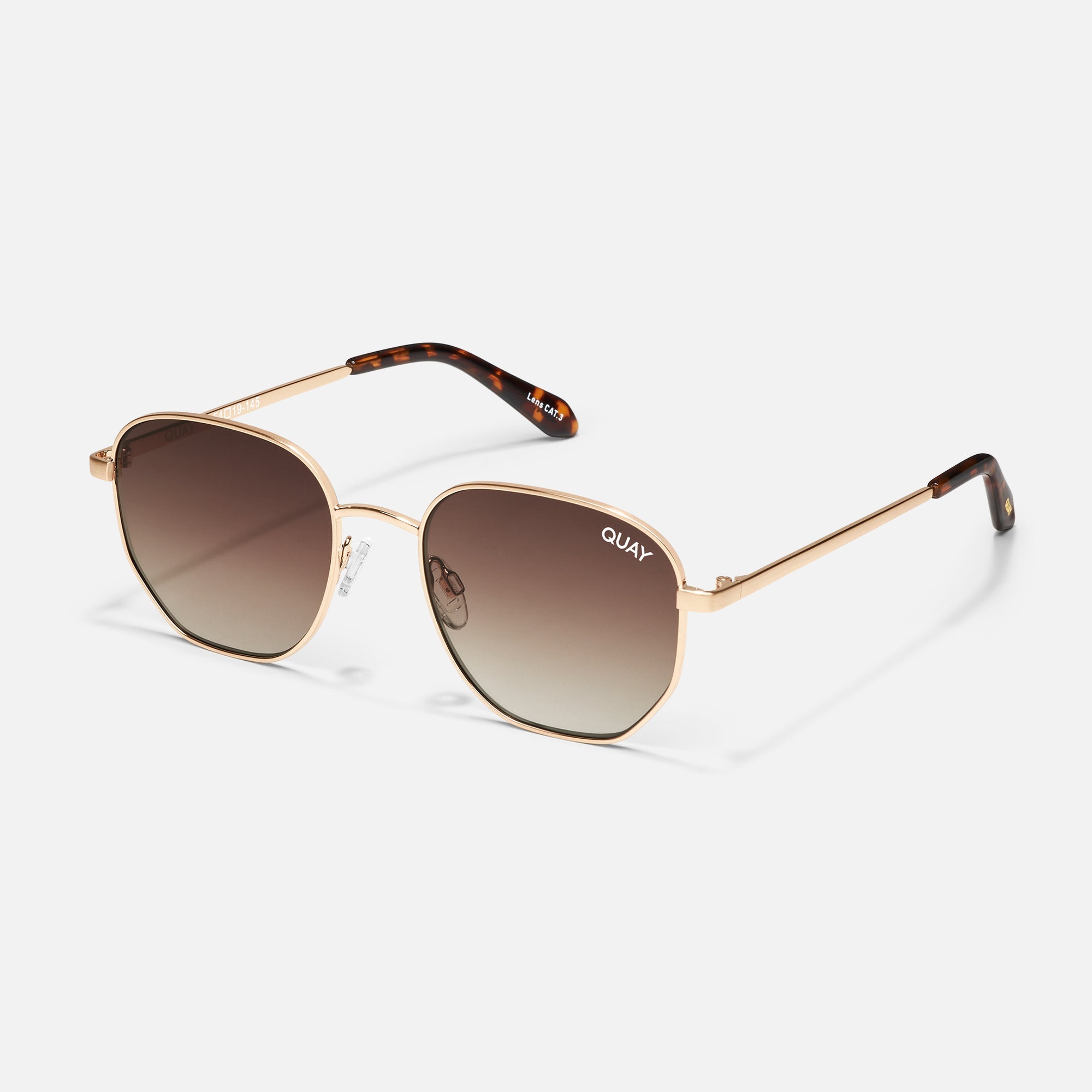 Big Time Gold Brown Sunglasses