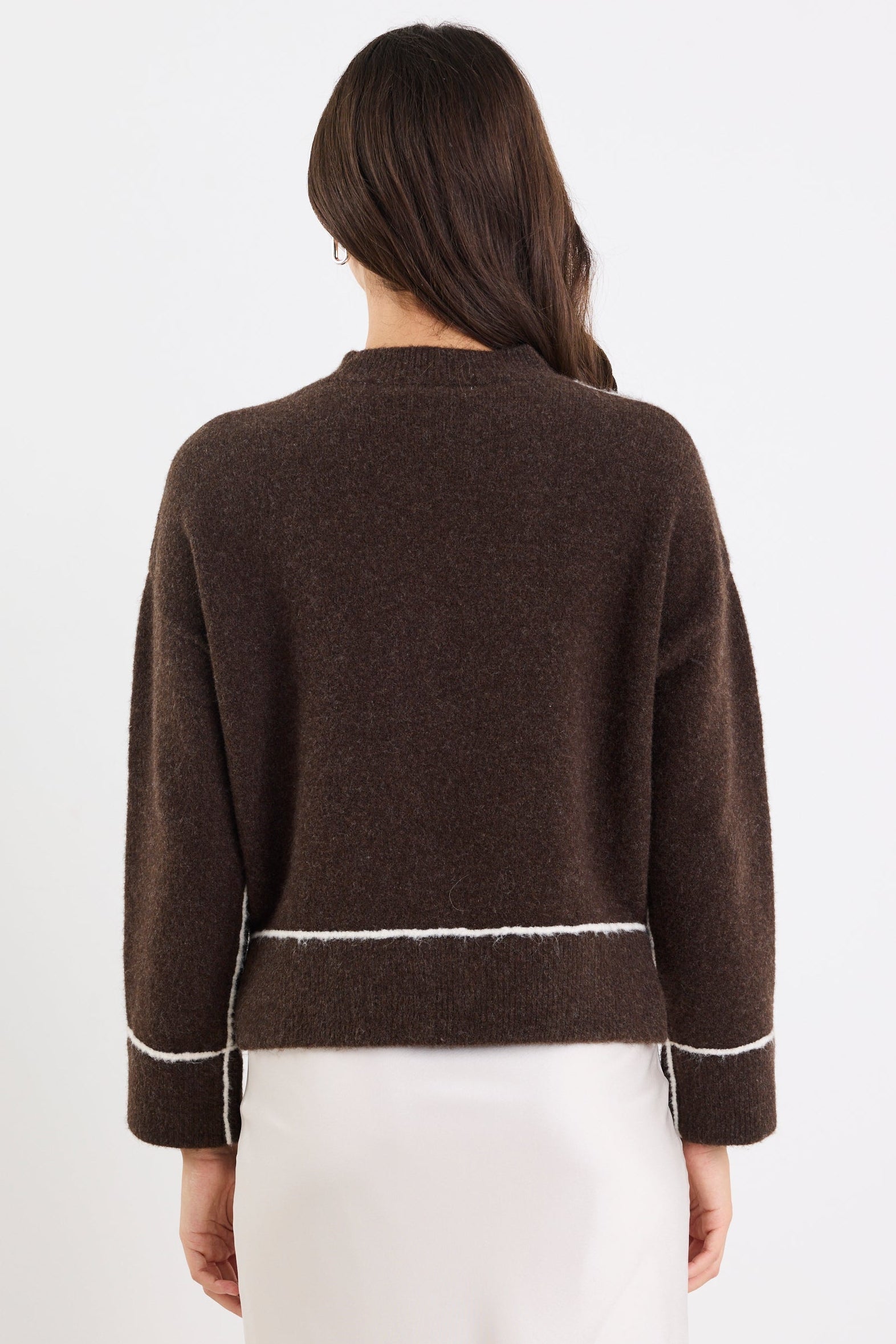 Quest Chocolate Contrast Detail Jumper