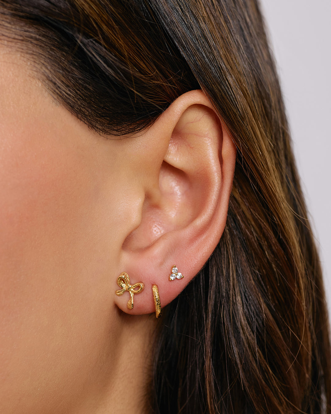 Cassia Stud Earrings - Stone