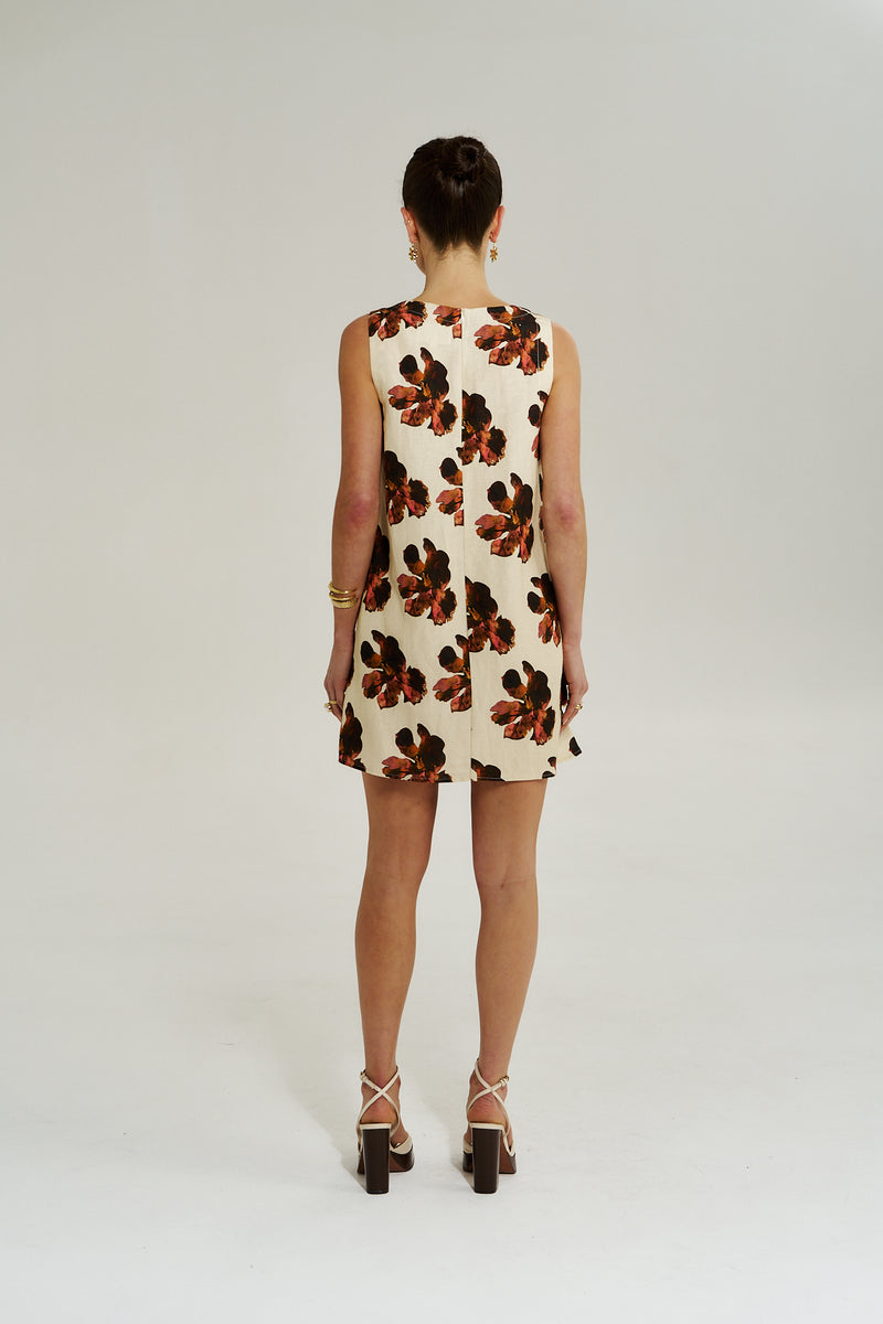V Neck Mini Dress Butter Fleur