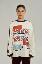 Bleu 55 Long Sleeve Tee Vintage White