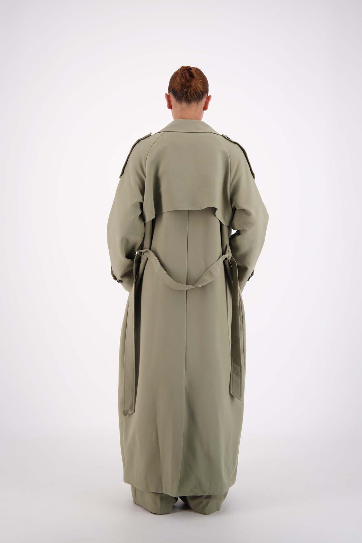 Serena Trench Steel Sage