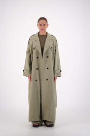 Serena Trench Steel Sage