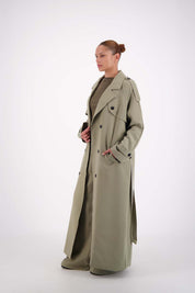 Serena Trench Steel Sage
