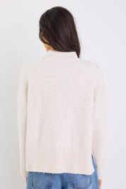 Station Oat Marle Funnel Neck Knit Jumper