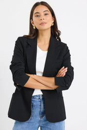Suave Black Fitted Short Blazer