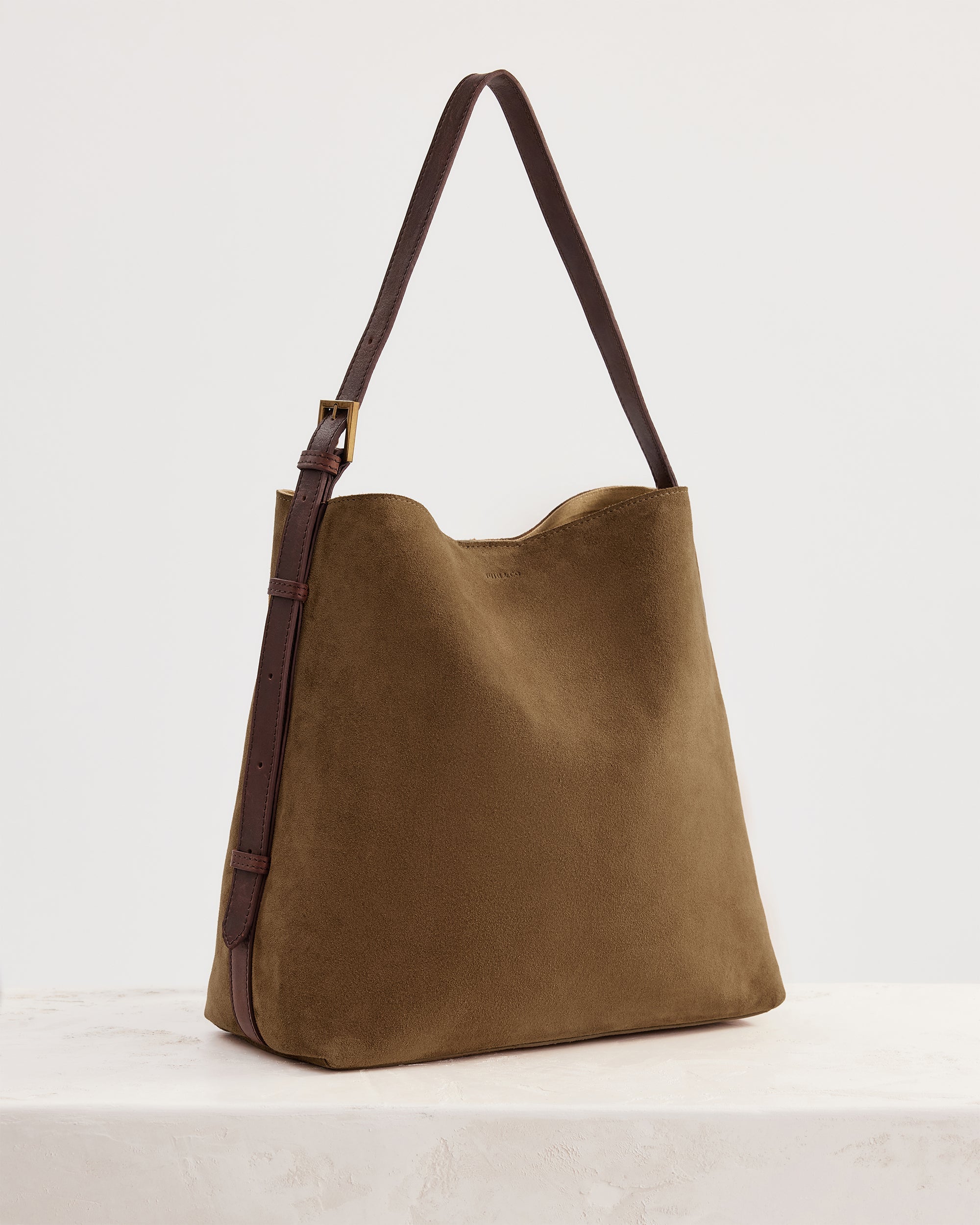 Suede Cabas Tote Chestnut