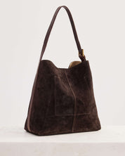 Suede Cabas Tote Chocolate