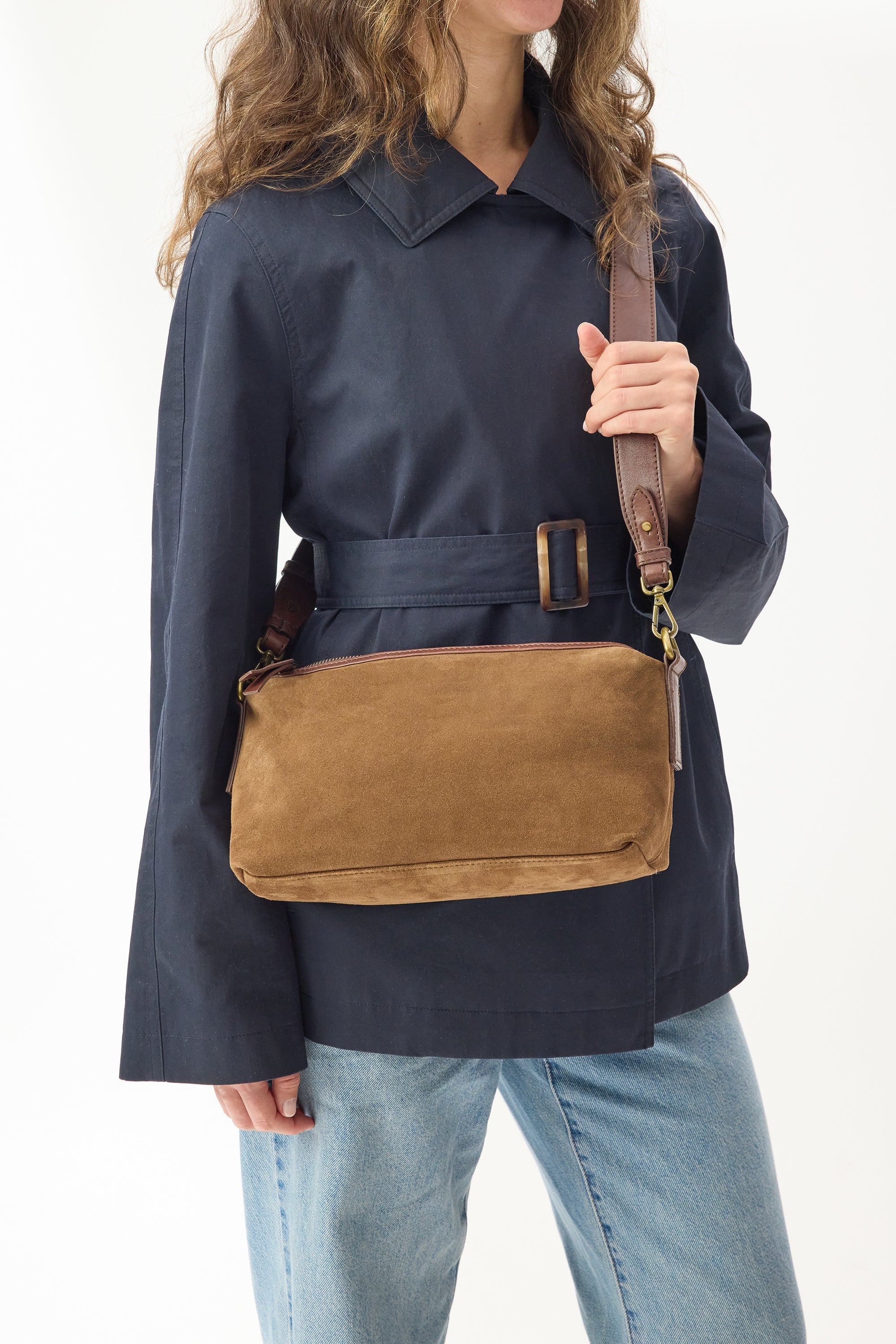 Suede Teddy Bag Chestnut