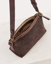 Suede Teddy Bag Chocolate