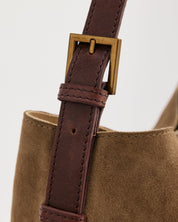 Suede Cabas Tote Chestnut