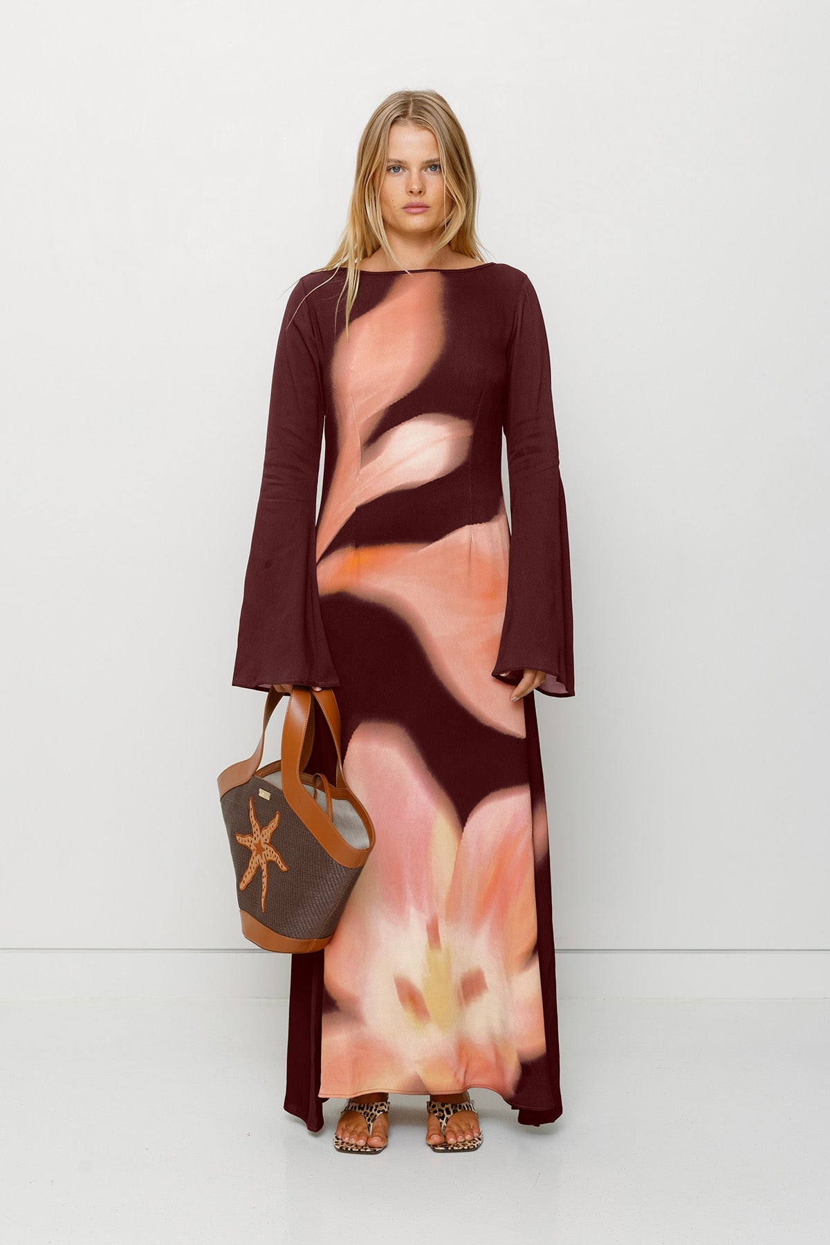 Leona Maxi Dress - Cocoa Flower