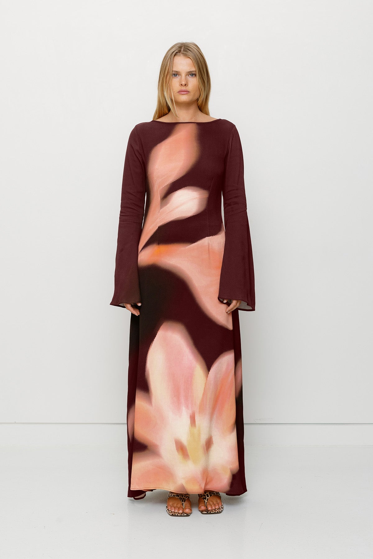 Leona Maxi Dress - Cocoa Flower