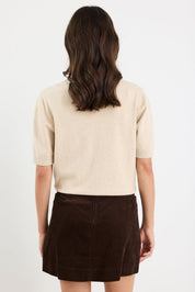 Valid Chocolate Cord Mini Skirt