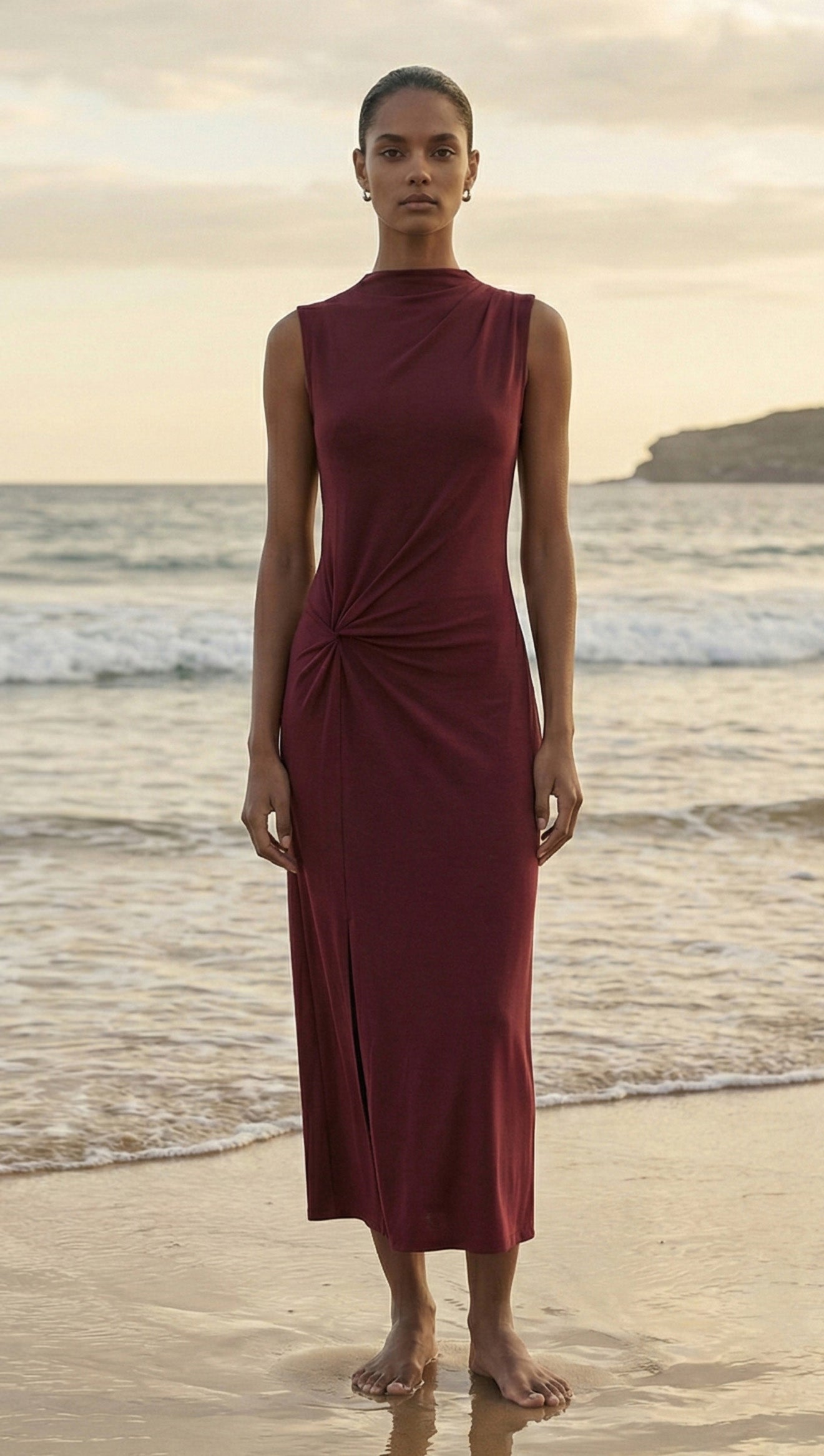 Velo Twist Midi Dress