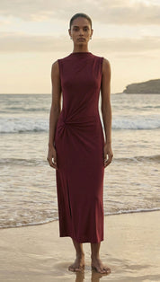 Velo Twist Midi Dress