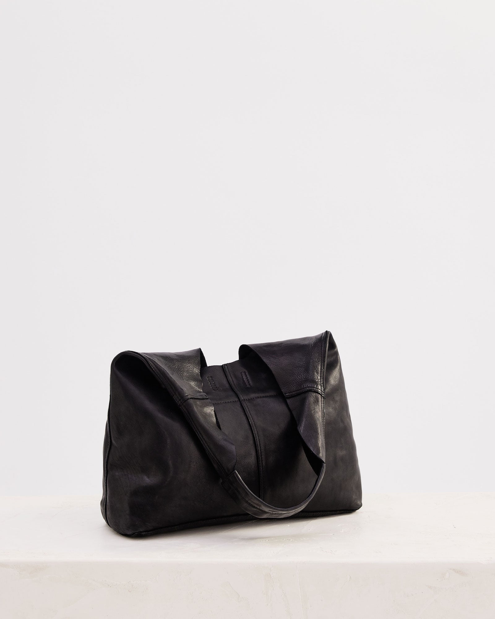 Unlined Slouchy Bag Black