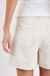 Significant Ecru Denim Pocket Front Shorts