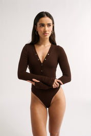 Nola Henley Long Sleeve Bodysuit