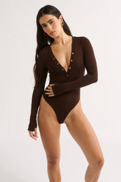 Nola Henley Long Sleeve Bodysuit