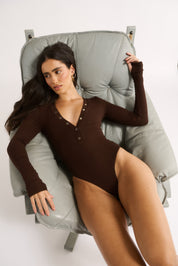 Nola Henley Long Sleeve Bodysuit