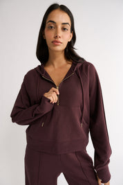 Percy Quarter Zip Jumper Merlot