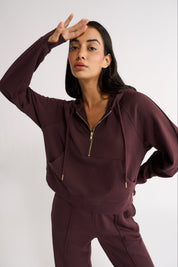 Percy Quarter Zip Jumper Merlot