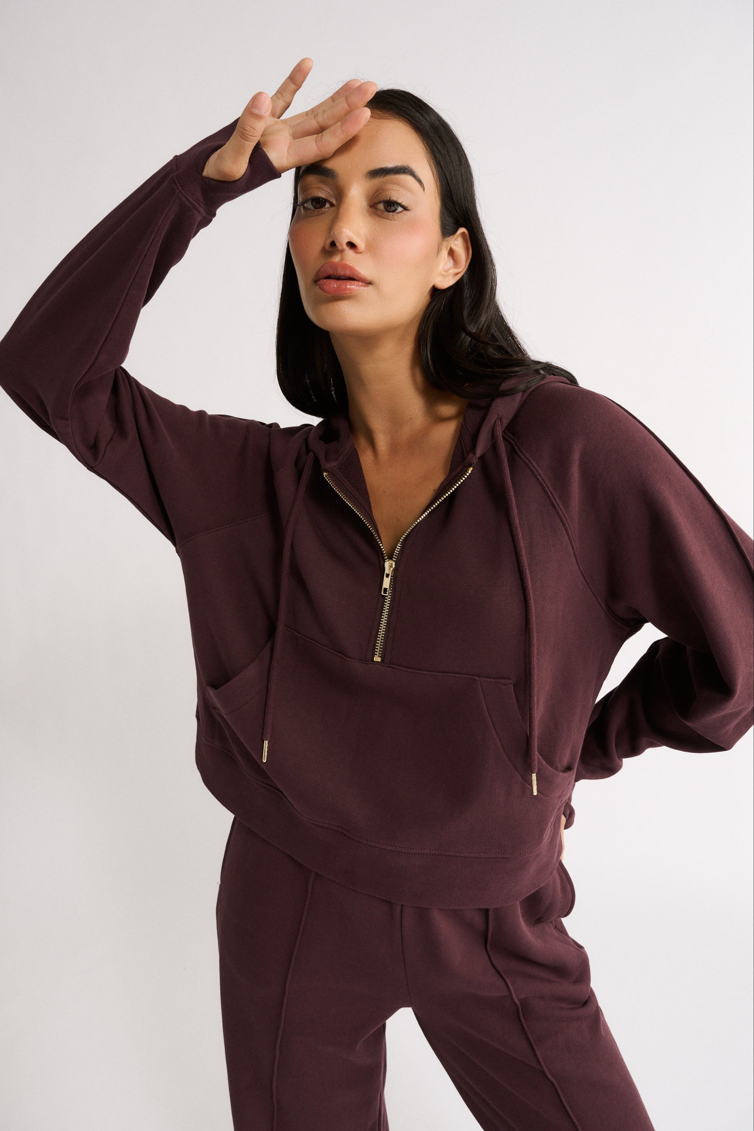 Percy Quarter Zip Jumper Merlot