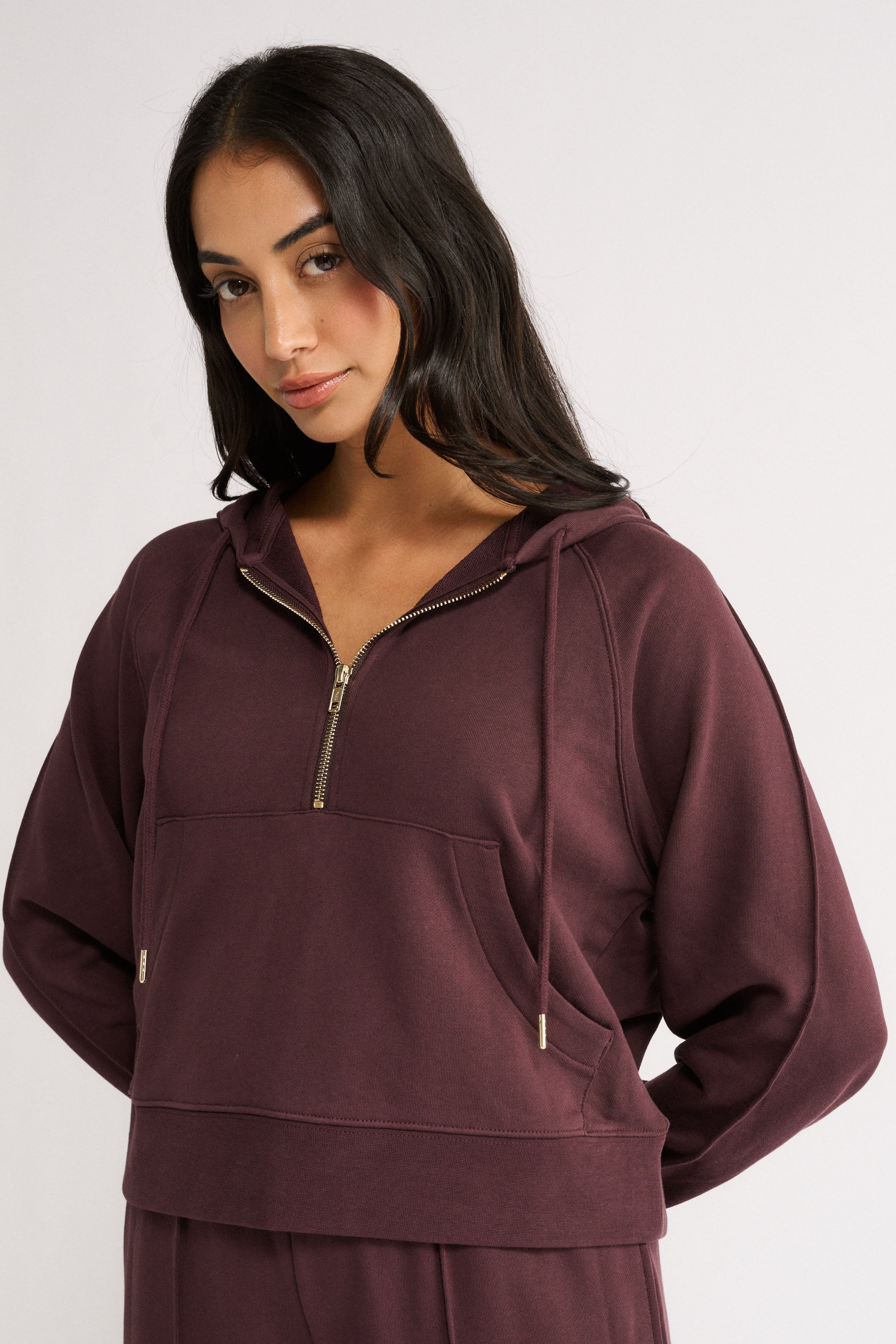 Percy Quarter Zip Jumper Merlot