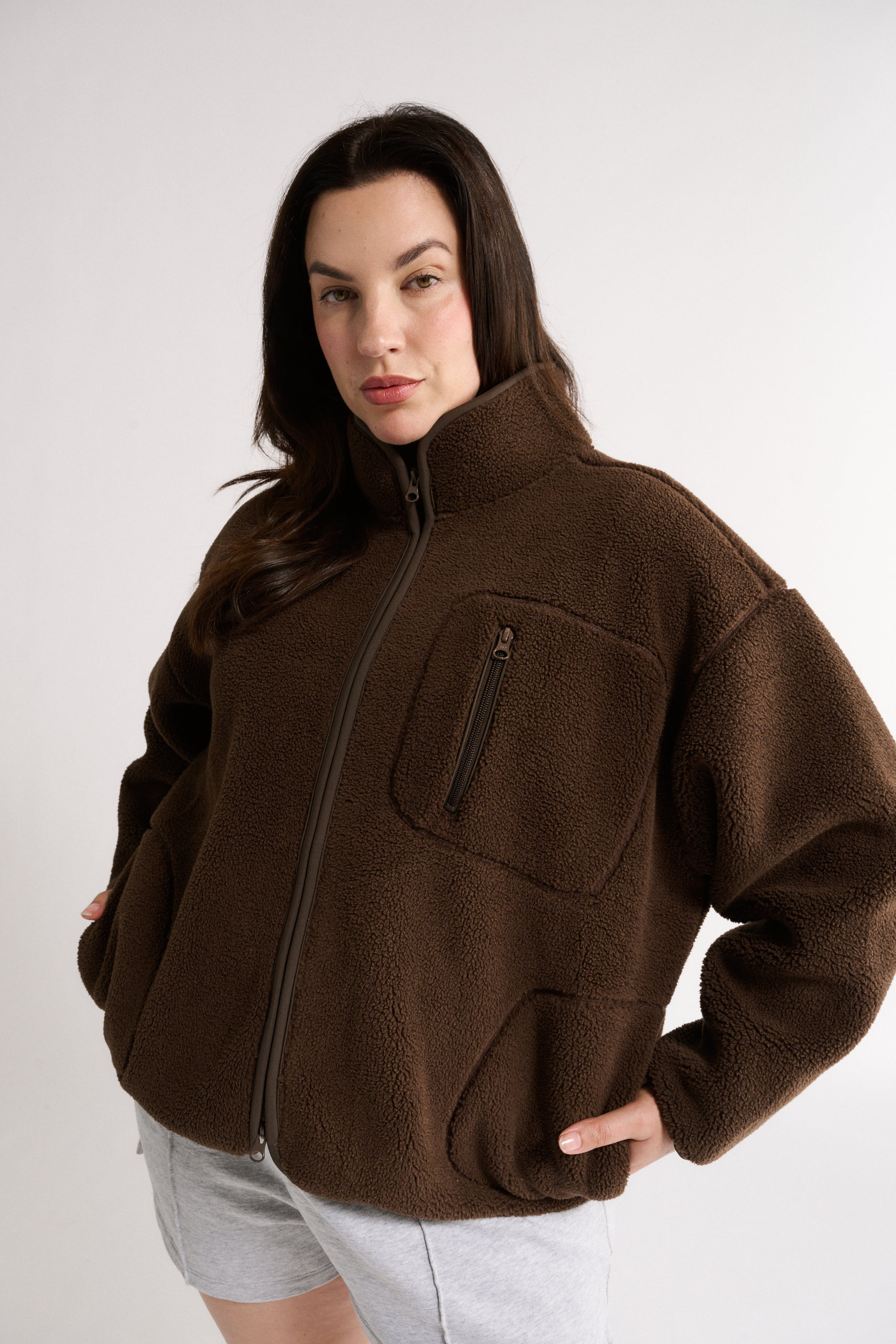 Flo Sherpa Jacket Chocolate